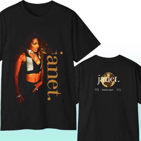 Janet Jackson 93-94 World Tour T-Shirt 2 Sided Album Music Concert Fan Gift 05 - Picture 1 of 6